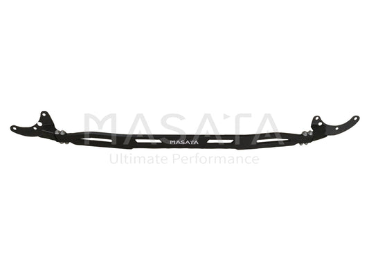 Masata Front Upper Strut Brace/Bar for BMW F20 F21 F22 F23 F30 F31 F32 F33 F36 F87 (M2) - 1, 3 & 4 Series - Fits M135i M140i M240i 316i 318i 320i 328i 335i 340i 435i 440i - 3-Bolt or 5-Bolt - Black Aluminium - xDrive Compatible