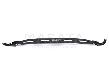 Masata Front Upper Strut Brace/Bar for BMW F20 F21 F22 F23 F30 F31 F32 F33 F36 F87 (M2) - 1, 3 & 4 Series - Fits M135i M140i M240i 316i 318i 320i 328i 335i 340i 435i 440i - 3-Bolt or 5-Bolt - Black Aluminium - xDrive Compatible
