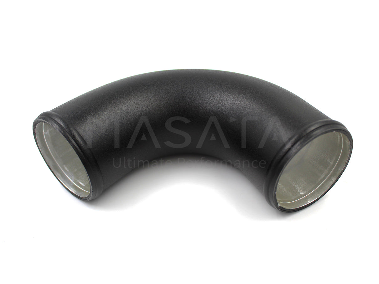 Masata Aluminium Charge Pipe Kit for DQ381 7-Speed DSG  VW Golf R MK7.5 / Golf GTI Performance MK7.5  Audi S3 8V (2019+)  Skoda Octavia vRS (2019+) | Turbo to Intercooler Pipe w/ 1/8 NPT Meth Bung | MST0033