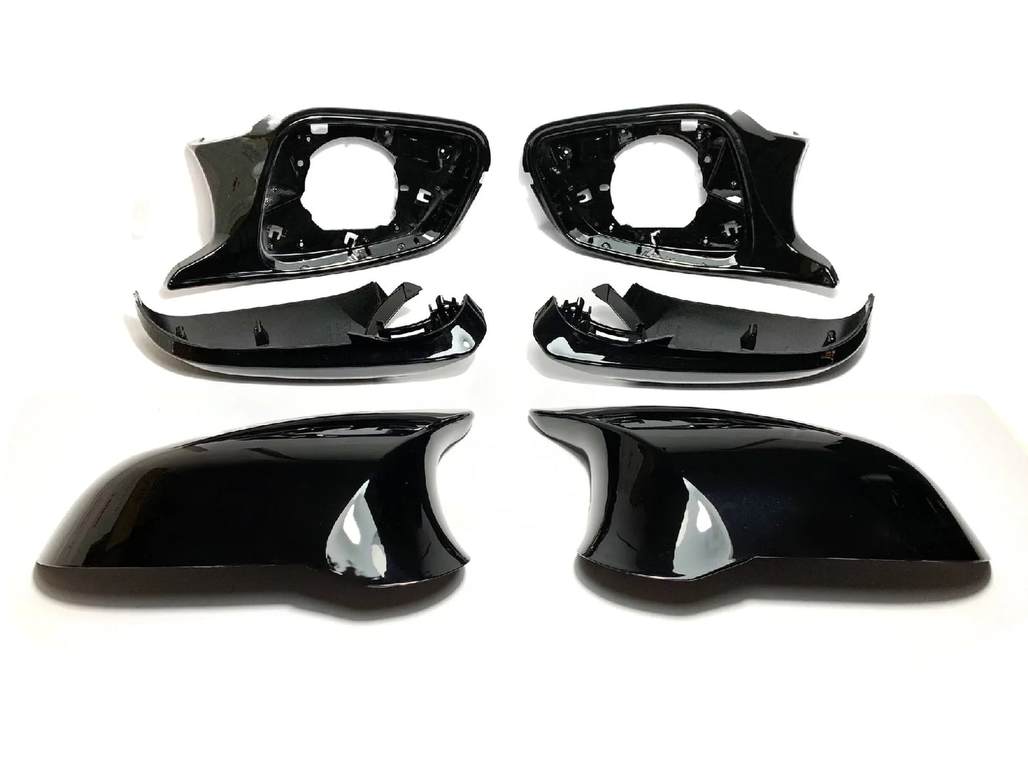 MForce M3/M4 Style Side Door Wing Mirror Assembly Pair for BMW 1 2 3 4 Series F20 F21 F22 F23 F30 F31 F32 F33 F36, F87 M2 & i3 - Full Replacement 6-Piece OEM-Fit Mirror Housings/Caps/Shells - Infusion Carbon Fibre or Painted