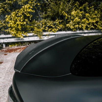 MHC+ BMW M4 Ducktail Style Rear Spoiler In Pre-Preg Carbon Fibre (G82)