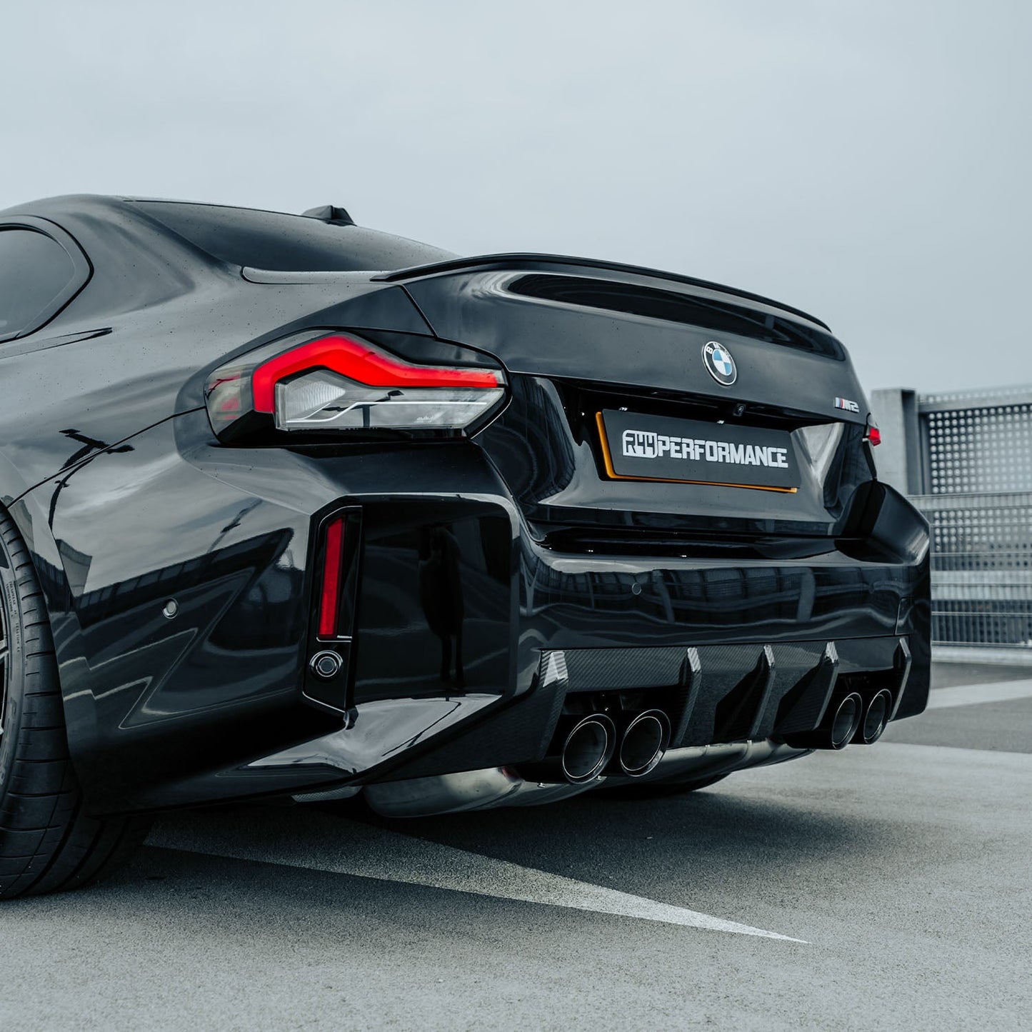 MHC+ BMW M2 G87 OEM Style Rear Diffuser In Pre Preg Gloss Carbon Fibre (G87)