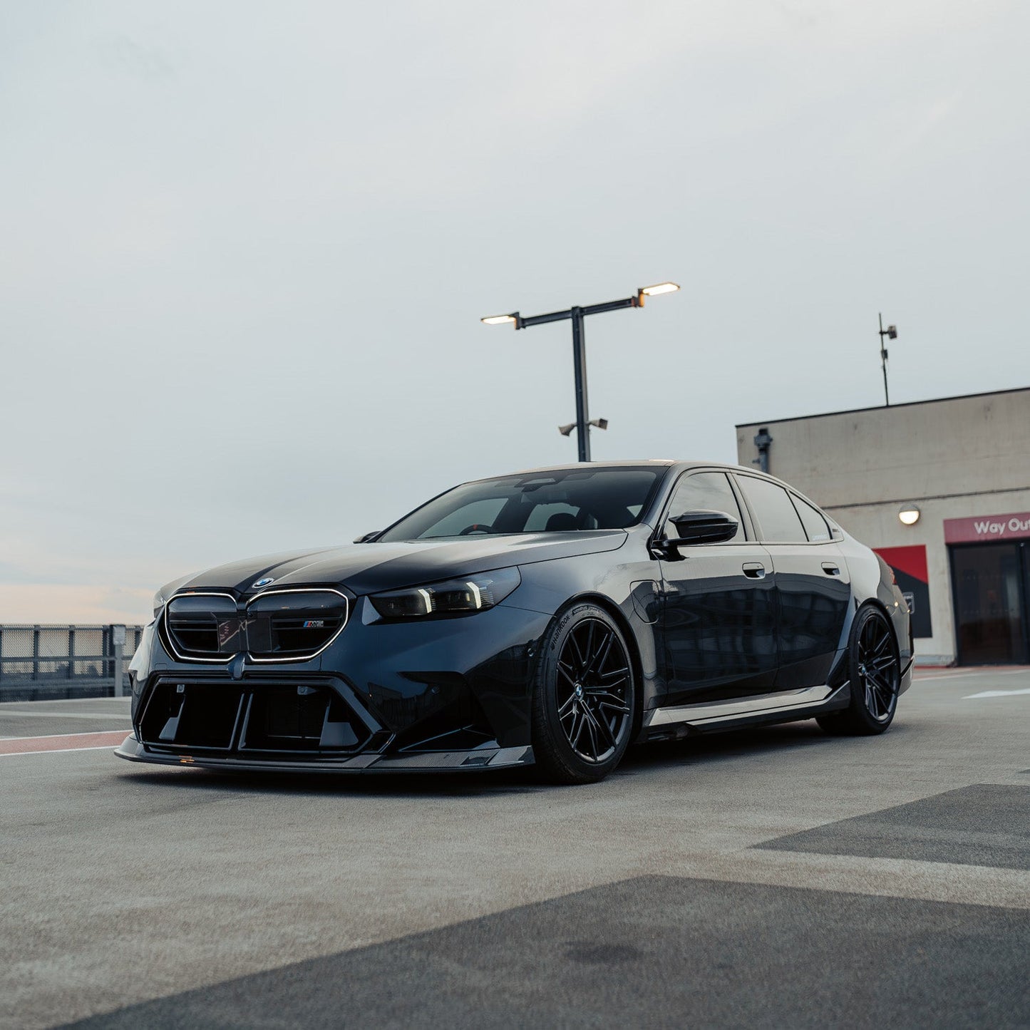 MHC+ BMW G90 & G99 M5 SP90 Front Splitter In Gloss Pre Preg Carbon Fibre