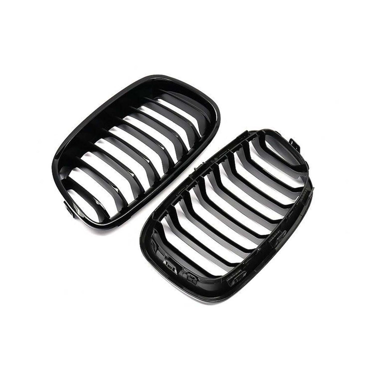 MHC Black BMW 1 Series Pre-LCI Single Slat Front Grilles In Gloss Black (F20/F21)