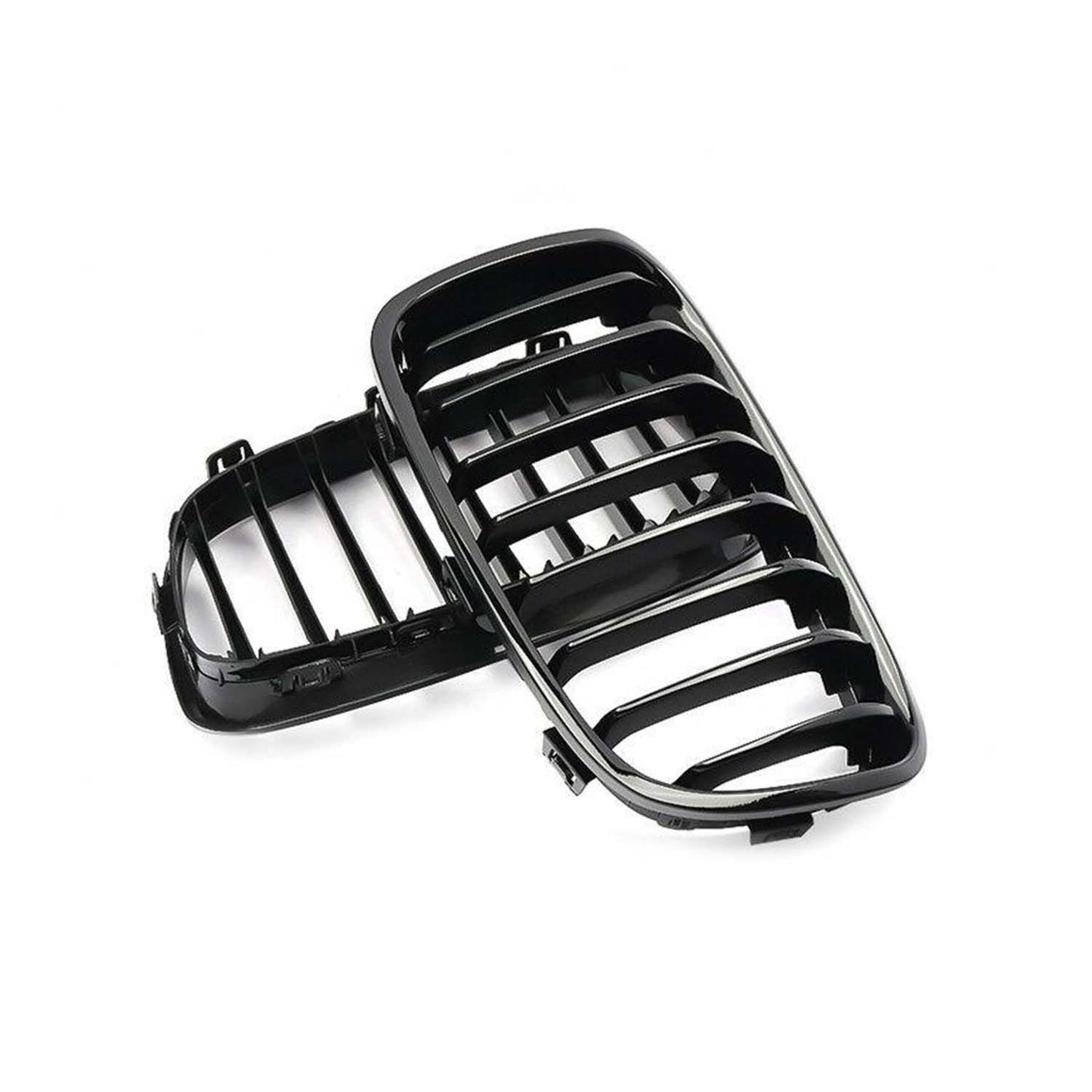 MHC Black BMW 1 Series Pre-LCI Single Slat Front Grilles In Gloss Black (F20/F21)