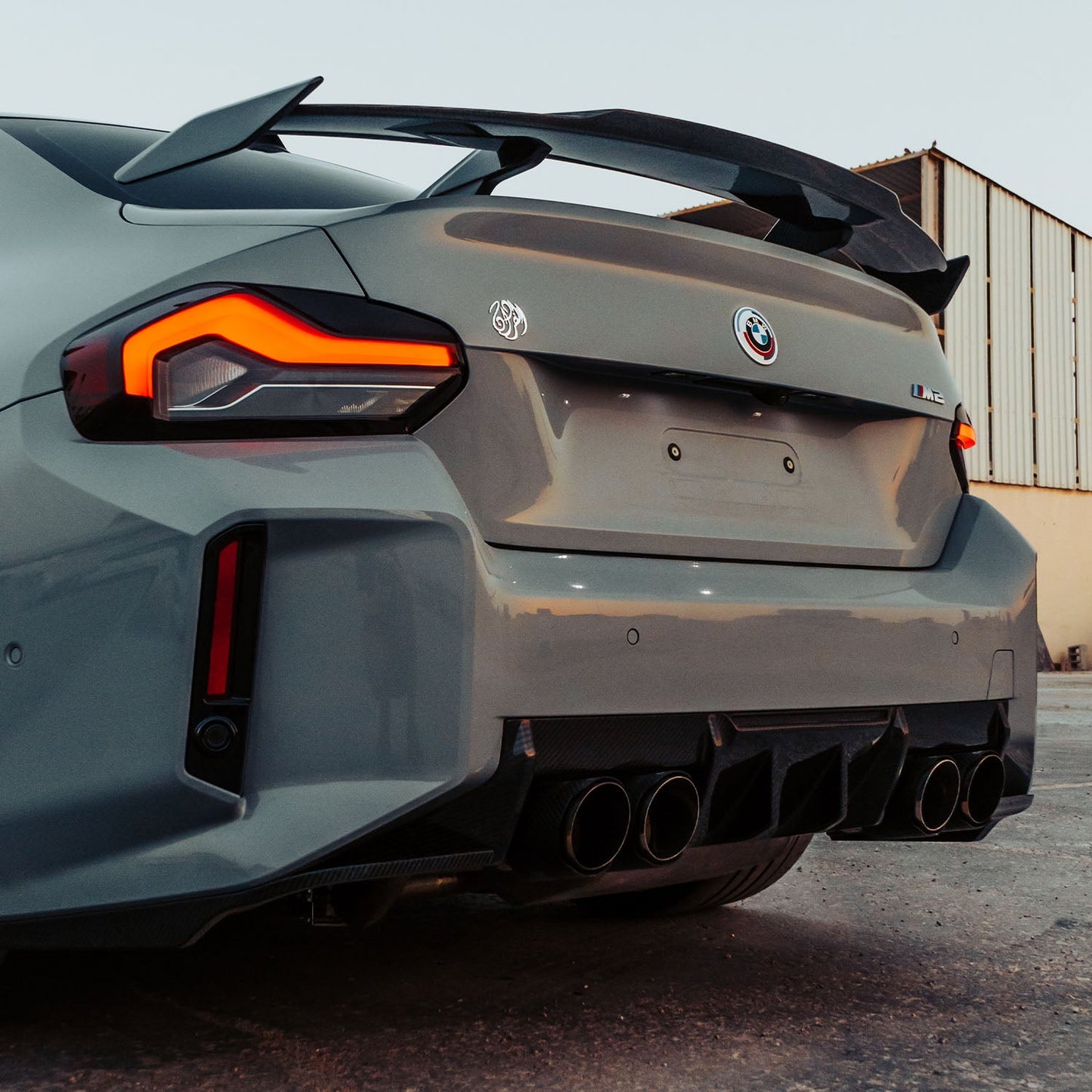 MHC+ BMW M2 G87 Edition 1 Rear Diffuser 3pcs In Pre Preg Gloss Carbon Fibre (G87)