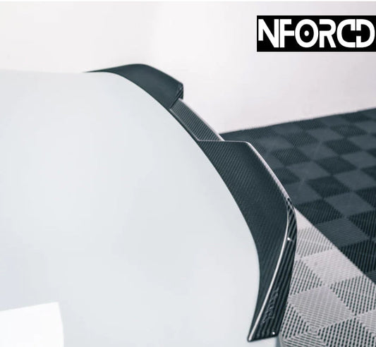 MHC+ Dry Carbon Fibre/Fiber Boot/Trunk Lip Spoiler Wing for BMW M2 G87 (S58) & M240i G42 - Pre-Preg 2x2 Twill OEM+ Performance Ducktail/Tail Spoiler Rear Blade