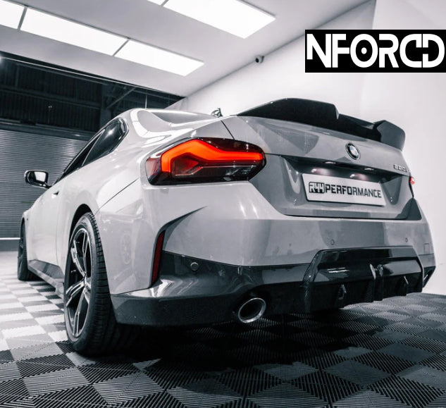 MHC+ Dry Carbon Fibre/Fiber Boot/Trunk Lip Spoiler Wing for BMW M2 G87 (S58) & M240i G42 - Pre-Preg 2x2 Twill OEM+ Performance Ducktail/Tail Spoiler Rear Blade