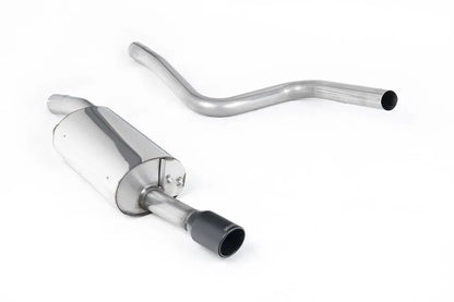 Milltek Cat Back Exhaust non resonated Black tip Ford Fiesta Mk6 ST 150 05-08