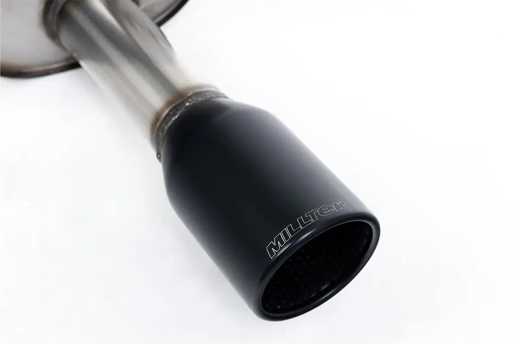 Milltek Cat Back Exhaust non resonated Black tip Ford Fiesta Mk6 ST 150 05-08
