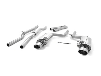 Milltek Sport Audi RS4 B7 4.2 FSI V8 Switchable/Valved Cat-Back/Catback Exhaust (2006-2008) Saloon Avant Cabriolet | Non-Resonated Flap-Controlled Sports/Performance Back Box | SSXAU218 | Polished Stainless or Cerakote Black Tips