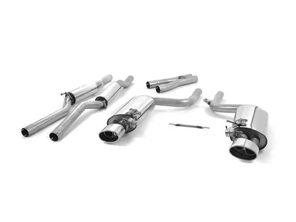 Milltek Sport Audi RS4 B7 4.2 FSI V8 Switchable/Valved Cat-Back/Catback Exhaust (2006-2008) Saloon Avant Cabriolet | Non-Resonated Flap-Controlled Sports/Performance Back Box | SSXAU218 | Polished Stainless or Cerakote Black Tips
