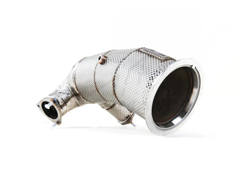 Milltek HJS Tuning Catted Downpipes/Front Pipes for Audi S4 B9 3.0 TFSI V6 (2016-on) - Sport/High-Flow Cats ECE Approved, Cerakote Black, 63.5mm - Fits OEM & Milltek Cat-Back Exhaust - SSXAU725 - Saloon & Avant