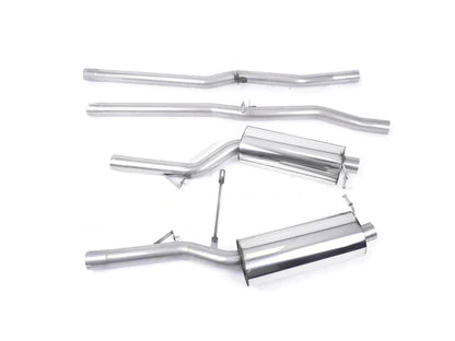 Milltek Sport Cat-Back Exhaust for Audi RS6 C5 (20022004) 4.2 V8 Bi-Turbo | Non-Resonated or EC-Approved | 2.75in (70mm) | Black/Polished Oval Tips | Saloon & Avant