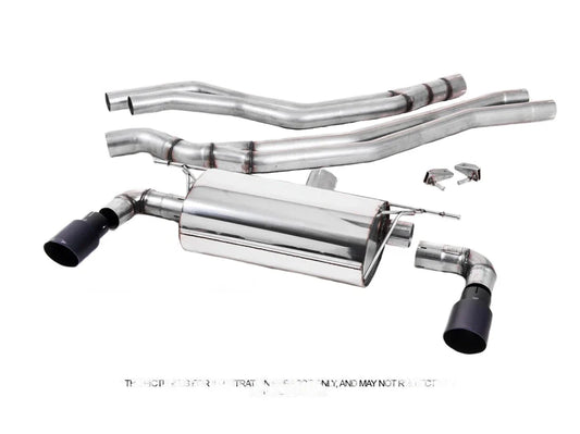 Milltek Sport Cat-Back/Rear Exhaust for BMW 1 Series M135i F20/F21 N55 (2012+) - 3in/76mm 304 Stainless, Unvalved Axle-Back Back Box Rear Silencer, Twin 90mm GT90 Tips - Performance Sports Muffler Upgrade UK