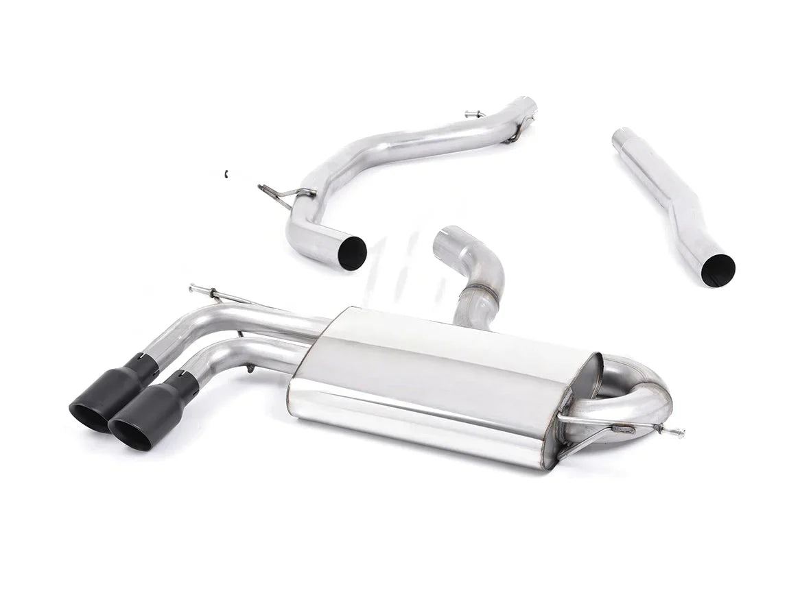 Milltek Sport DPF-Back Exhaust System - Volkswagen Golf Mk6 GTD 2.0 TDI, Audi A3 8P 2.0 TDI, VW Scirocco 2.0 TDI - Non-Resonated, Twin Exit Tips (Black/Polished/Titanium) - 2.75in - SSXAU566