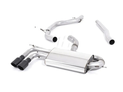 Milltek Sport DPF-Back Exhaust System - Volkswagen Golf Mk6 GTD 2.0 TDI, Audi A3 8P 2.0 TDI, VW Scirocco 2.0 TDI - Non-Resonated, Twin Exit Tips (Black/Polished/Titanium) - 2.75in - SSXAU566