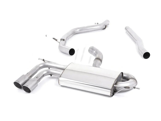 Milltek Sport DPF-Back Exhaust System - Volkswagen Golf Mk6 GTD 2.0 TDI, Audi A3 8P 2.0 TDI, VW Scirocco 2.0 TDI - Non-Resonated, Twin Exit Tips (Black/Polished/Titanium) - 2.75in - SSXAU566