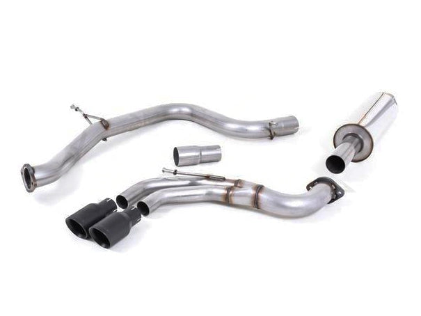 Milltek Sport Non-Res Cat-Back Exhaust for VW Golf GTI MK7/MK7.5 & Golf GTD MK7 | 3in (76mm) Stainless Large-Bore Twin Exit Dual Outlet | GT100 Tips in Cerakote Black, Polished or Titanium | Performance Catback/Back Box Upgrade | 2.0 TSI/TDI | SSXVW333