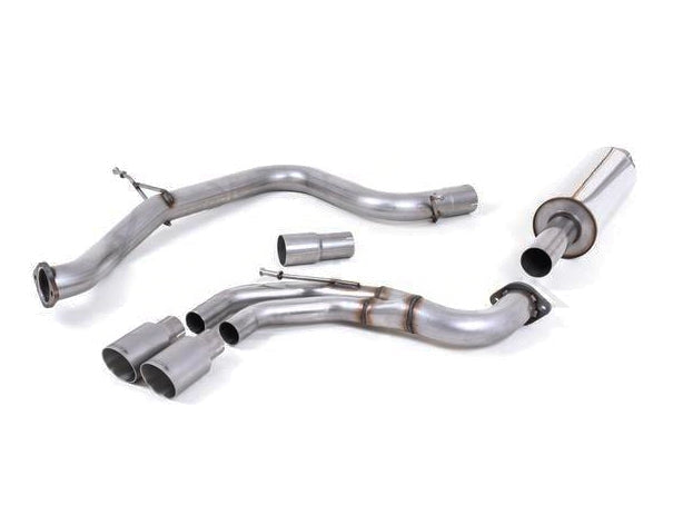 Milltek Sport Non-Res Cat-Back Exhaust for VW Golf GTI MK7/MK7.5 & Golf GTD MK7 | 3in (76mm) Stainless Large-Bore Twin Exit Dual Outlet | GT100 Tips in Cerakote Black, Polished or Titanium | Performance Catback/Back Box Upgrade | 2.0 TSI/TDI | SSXVW333