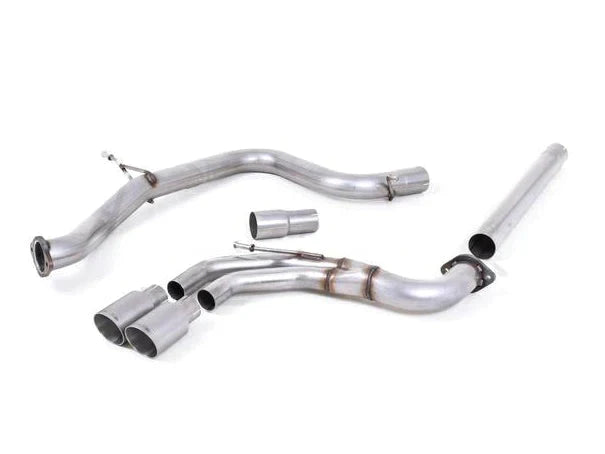 Milltek Sport Non-Res Cat-Back Exhaust for VW Golf GTI MK7/MK7.5 & Golf GTD MK7 | 3in (76mm) Stainless Large-Bore Twin Exit Dual Outlet | GT100 Tips in Cerakote Black, Polished or Titanium | Performance Catback/Back Box Upgrade | 2.0 TSI/TDI | SSXVW333