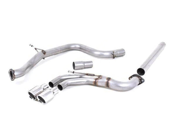 Milltek Sport Non-Res Cat-Back Exhaust for VW Golf GTI MK7/MK7.5 & Golf GTD MK7 | 3in (76mm) Stainless Large-Bore Twin Exit Dual Outlet | GT100 Tips in Cerakote Black, Polished or Titanium | Performance Catback/Back Box Upgrade | 2.0 TSI/TDI | SSXVW333