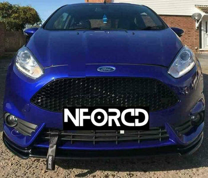 KSB Front Splitter for Ford Fiesta ST MK7.5 (ST180) Facelift  Gloss Black ABS Front Lip Spoiler with Fittings  UK Made