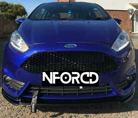 KSB Front Splitter for Ford Fiesta ST MK7.5 (ST180) Facelift  Gloss Black ABS Front Lip Spoiler with Fittings  UK Made