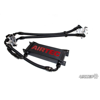 AIRTEC Motorsport Front-Mount Oil Cooler Kit for Volkswagen Golf R Mk7 (7R) EA888 Gen 3 - Standalone/Remote External Oil Radiator, Heat Exchanger Delete, Behind-Grille Fitment, Braided Hoses, CNC Billet Take-Off Adapter - MQB Track Day Cooling Upgrade