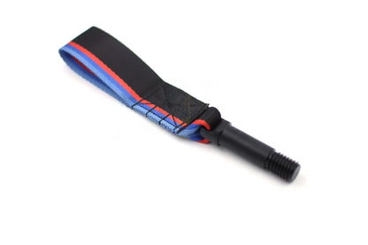 BMW E-Chassis Screw-In Tow Strap  M Tri-Colour Motorsport Tow Hook, Black | Fits E36 E46 E90 E92 E82 E87 E60 E39 | High-Strength Aluminium, Made in Germany | XTR004