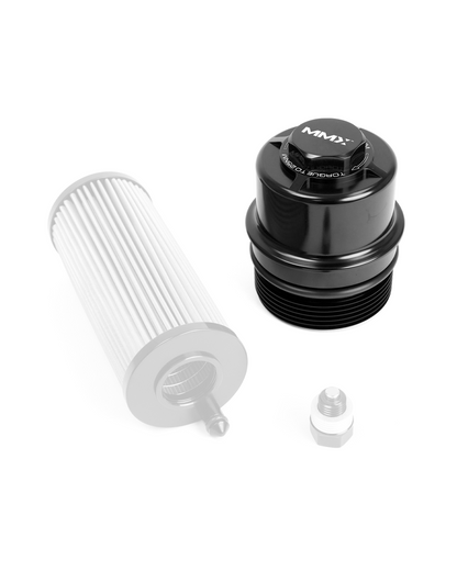 MMX S58 BMW M Oil Change & Service Kit: M3 M4 M2 (G80 G81 G82 G83 G87), X3M/X4M (F97 F98) - Reusable/Washable Stainless Steel Oil Filter, Billet Aluminium Filter Cap/Housing, Magnetic Sump/Drain Plug - High Flow Performance Maintenance Bundle