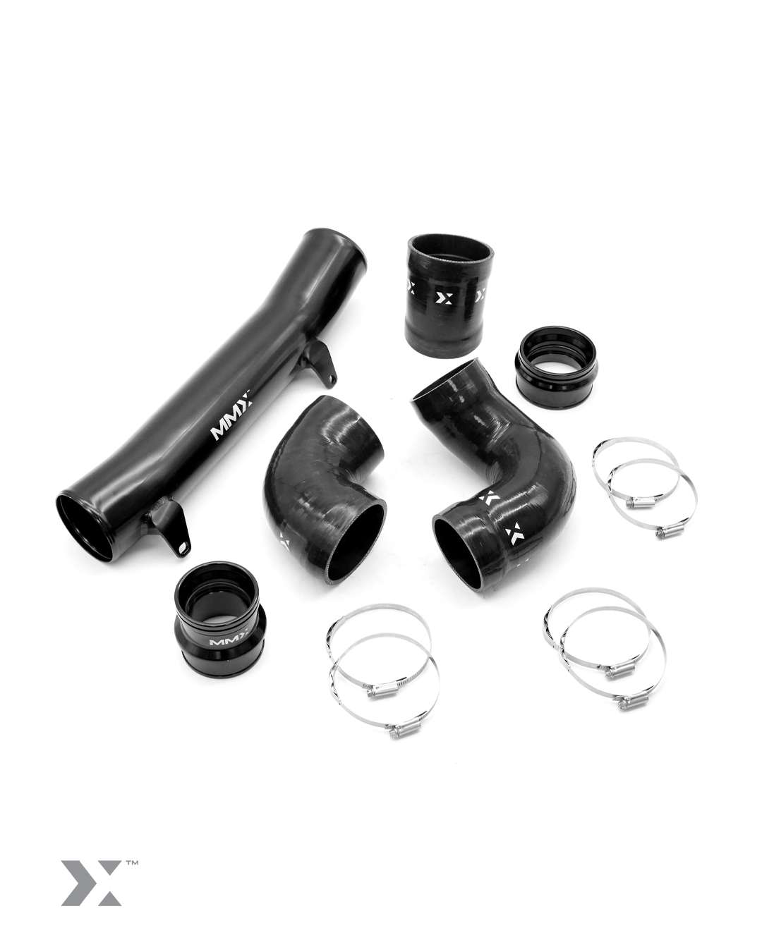 MMX Aluminium Intake Pipe Kit, Air Intake Tubes and Turbo Intake Piping for BMW M2 G87, M3 G80/G81, M4 G82/G83 (G8X, S58 engine), Fits OEM Airbox and Turbo Inlets