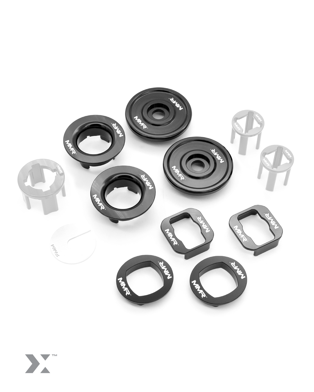 MMX Billet Rear Subframe Bush Insert Kit, Cradle Inserts for BMW F2x F3x 1 2 3 4 Series (F20 F21 F22 F23 F30 F31 F32 F33 F34 F36)