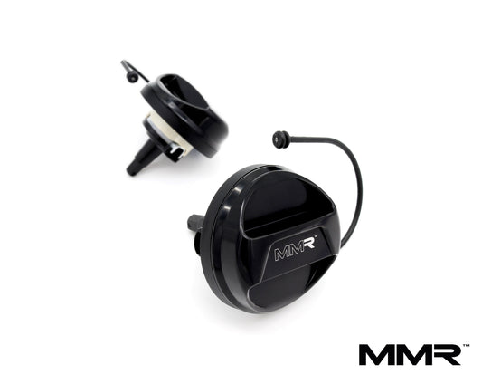 MMR Performance BMW Billet Aluminium Fuel Filler Cap (1997+)  Anodised Black CNC-Machined Petrol/Gas Cap, Direct Replacement for All BMW E, F & G Series