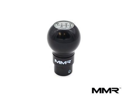 MMR Performance Weighted Billet Gear Shift Knob for BMW 6-Speed Manual - 300g CNC Machined Aluminium, Black Anodised, Includes 6-Speed/Logo Top - Fits All BMW 6MT Models