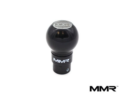 MMR Performance Weighted Billet Gear Shift Knob for BMW 6-Speed Manual - 300g CNC Machined Aluminium, Black Anodised, Includes 6-Speed/Logo Top - Fits All BMW 6MT Models