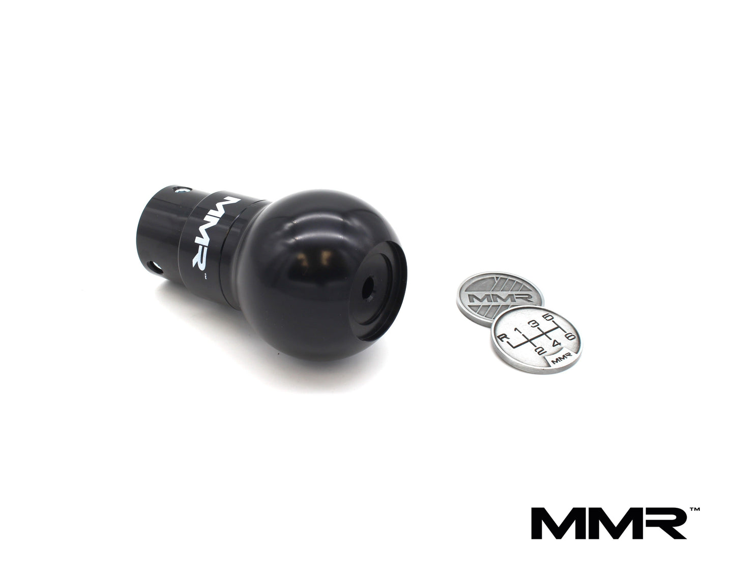 MMR Performance Weighted Billet Gear Shift Knob for BMW 6-Speed Manual - 300g CNC Machined Aluminium, Black Anodised, Includes 6-Speed/Logo Top - Fits All BMW 6MT Models