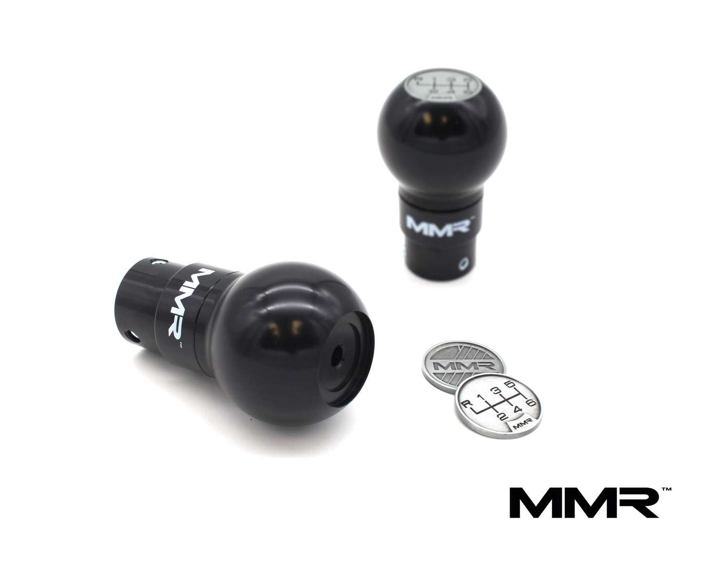 MMR Performance Weighted Billet Gear Shift Knob for BMW 6-Speed Manual - 300g CNC Machined Aluminium, Black Anodised, Includes 6-Speed/Logo Top - Fits All BMW 6MT Models