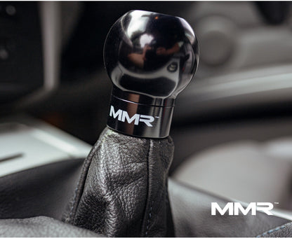 MMR Performance Weighted Billet Gear Shift Knob for BMW 6-Speed Manual - 300g CNC Machined Aluminium, Black Anodised, Includes 6-Speed/Logo Top - Fits All BMW 6MT Models