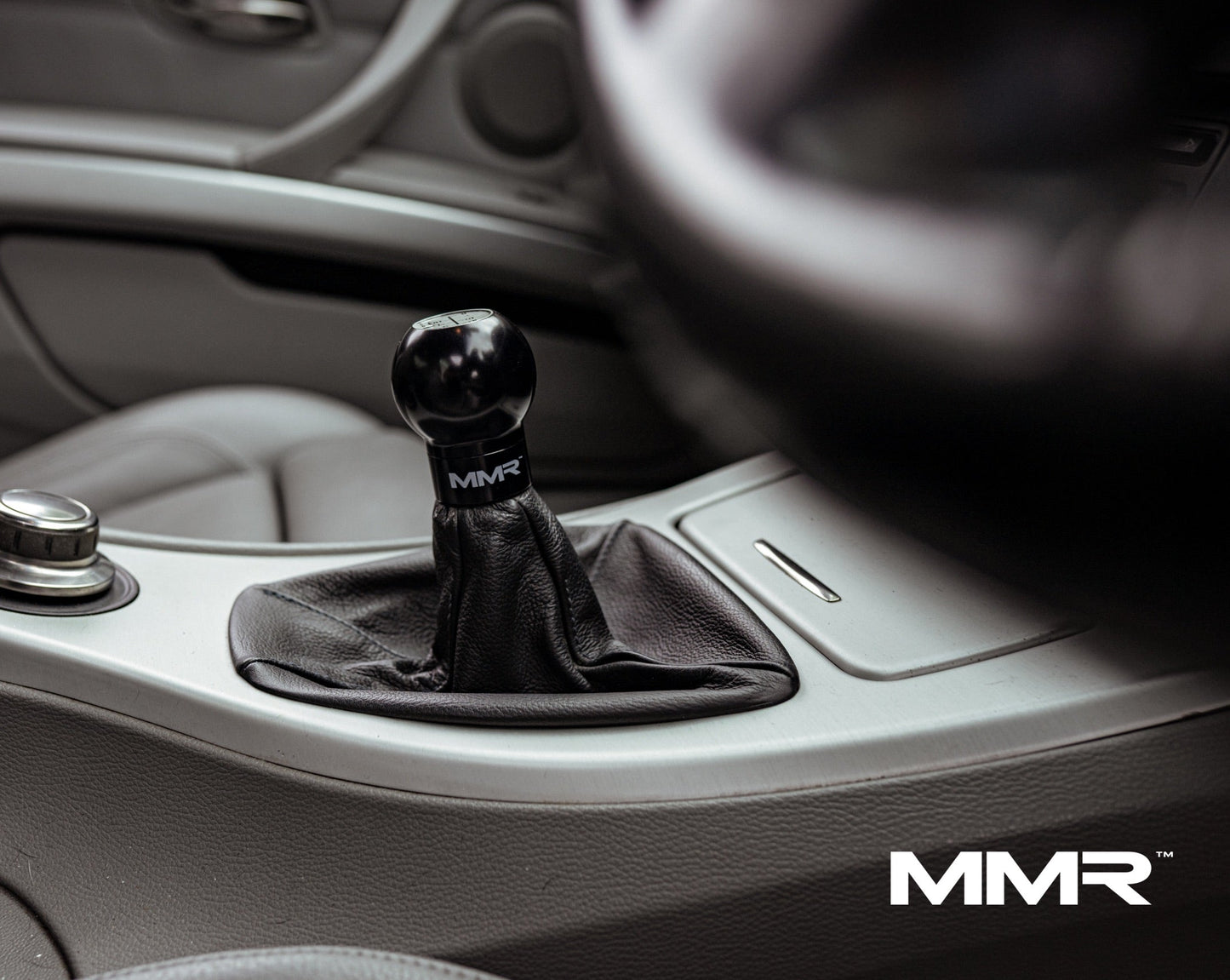 MMR Performance Weighted Billet Gear Shift Knob for BMW 6-Speed Manual - 300g CNC Machined Aluminium, Black Anodised, Includes 6-Speed/Logo Top - Fits All BMW 6MT Models