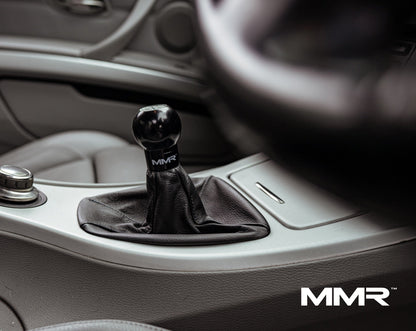 MMR Performance Weighted Billet Gear Shift Knob for BMW 6-Speed Manual - 300g CNC Machined Aluminium, Black Anodised, Includes 6-Speed/Logo Top - Fits All BMW 6MT Models