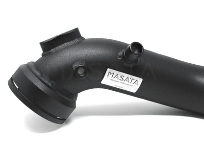 Masata BMW N55 F-Series Aluminium Charge Pipe Upgrade (Chargepipe) - F20 F21 F22 F23 F30 F31 F32 F33 F34 F36 - M135i M235i 335i 435i M2 F87 - 70mm Black, Meth Bung - MST0005