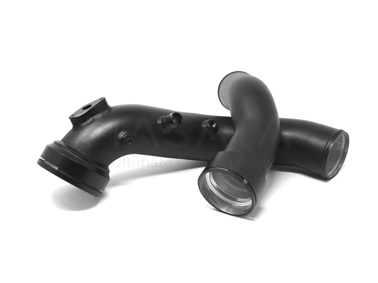 Masata BMW N55 F-Series Aluminium Charge Pipe Upgrade (Chargepipe) - F20 F21 F22 F23 F30 F31 F32 F33 F34 F36 - M135i M235i 335i 435i M2 F87 - 70mm Black, Meth Bung - MST0005