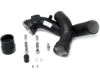 Masata BMW N55 F-Series Aluminium Charge Pipe Upgrade (Chargepipe) - F20 F21 F22 F23 F30 F31 F32 F33 F34 F36 - M135i M235i 335i 435i M2 F87 - 70mm Black, Meth Bung - MST0005
