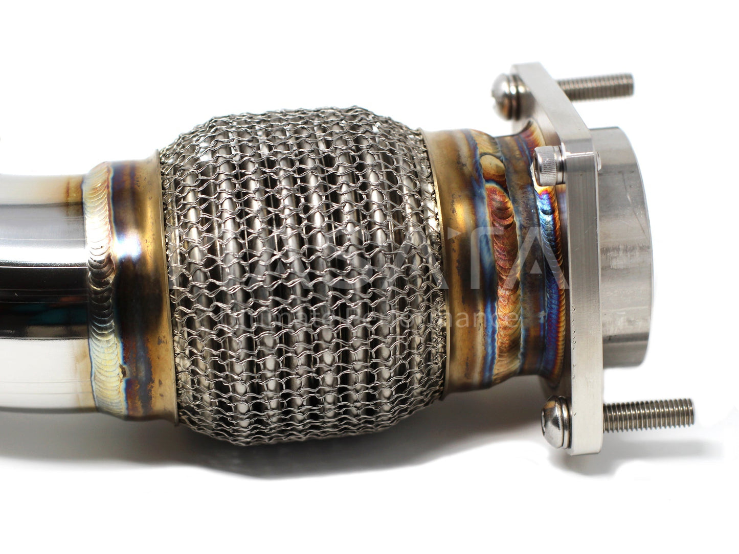 Masata BMW S55 Catless Downpipes - Fits M2 Competition F87 LCI, M3 F80, M4 F82/F83 - High-Flow Decat 304 Stainless, OEM Fit, Stage 2 Ready