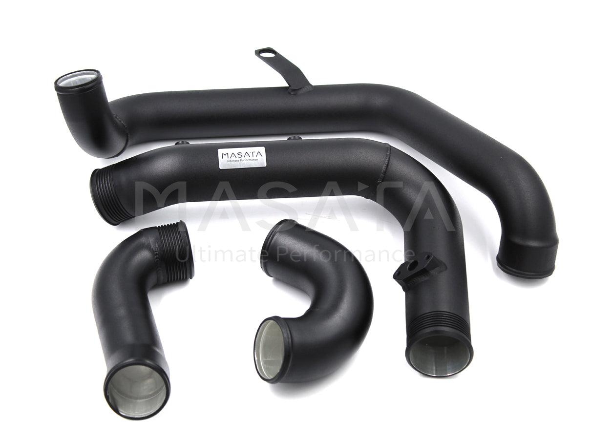 Masata MST0074 Charge & Boost Pipe Kit for VW Volkswagen Tiguan 2.0 TSI 330/380 (MQB) - Aluminium Hard Pipe Upgrade, Turbo Outlet to Intercooler Hot/Cold Side Pipes - OEM Replacement Intercooler Piping, EA888 Gen 3, Stage 1/2