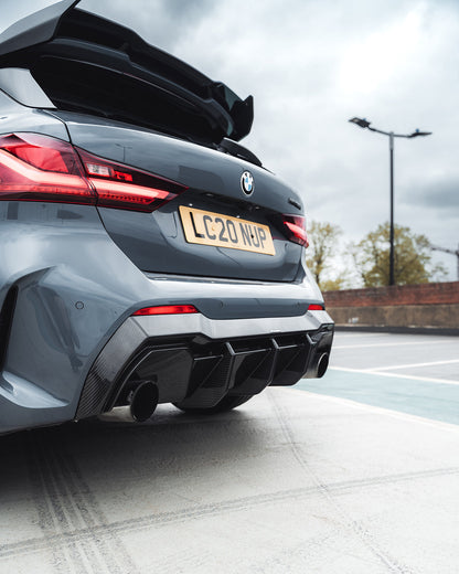 BMW 1 Series F40 (2019+) CT Design Carbon Fibre Body Kit – Complete Aero Kit & Styling Pack: Front Splitter, Side Skirts, Rear Diffuser, Rear Wing – Dual Exit Exhaust – Fits M135i xDrive