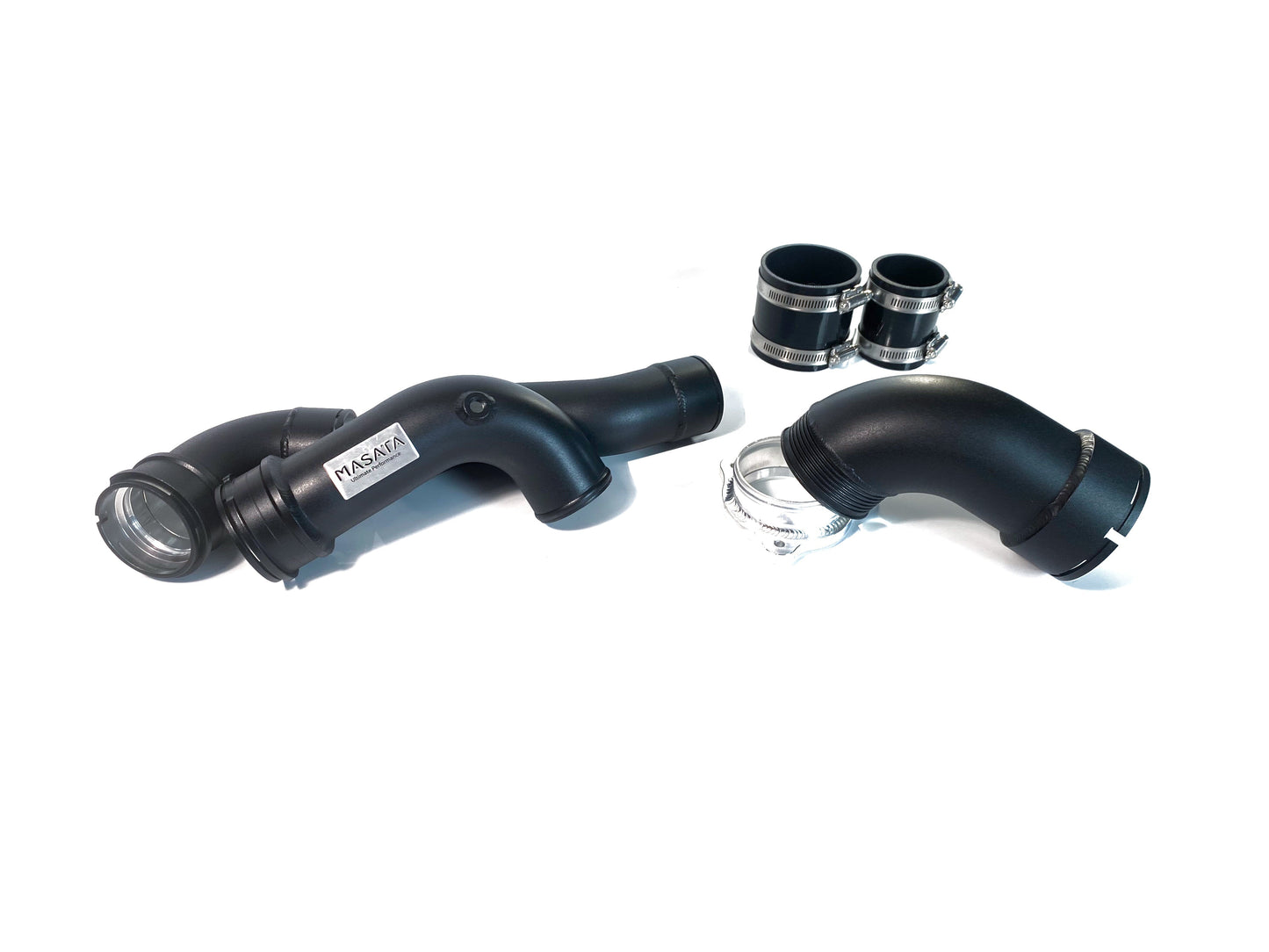 Masata BMW S58 Charge Pipe/Boost Pipe Upgrade – Aluminium Turbo Pressure Pipe Kit for G80 G81 M3, G82 G83 M4, G87 M2 (Competition & xDrive) – Intercooler/Intake Hard Pipe with Meth Ports – Direct Fit Replacement
