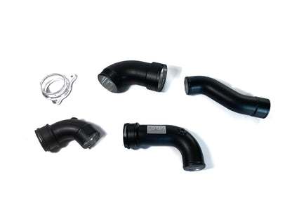Masata BMW S58 Charge Pipe/Boost Pipe Upgrade – Aluminium Turbo Pressure Pipe Kit for G80 G81 M3, G82 G83 M4, G87 M2 (Competition & xDrive) – Intercooler/Intake Hard Pipe with Meth Ports – Direct Fit Replacement