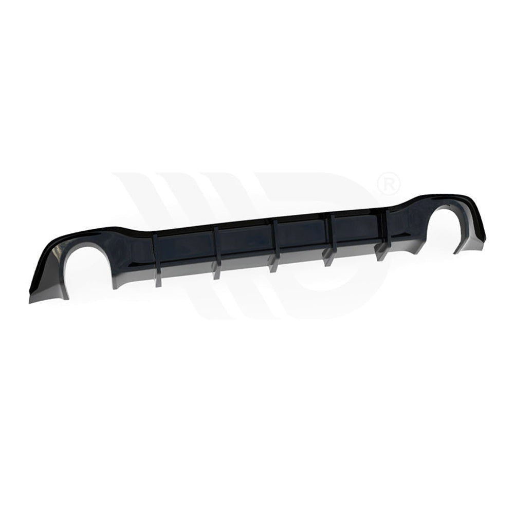 Maxton Design V2 Rear Diffuser/Valance for VW Golf 8 Mk8 R-Line 1.5 TSI (2020+) – Gloss Black Twin-Exit GTI-Look Dual Outlet Rear Lower Bumper Insert/Apron/Splitter – Fits GTI & R-Line, Cobra Sport Conversion Compatible